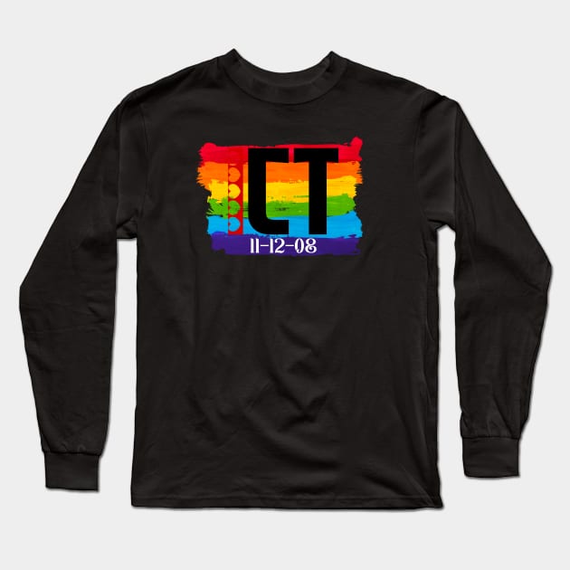 Connecticut Gay Marriage Long Sleeve T-Shirt by Blood Moon Design